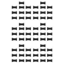 60 Pièces Séries Baguettes Reste Petites Baguettes Stands Cuillère Fourchette Titulaire Set Baguettes Ustensile Couverts Stand Noir