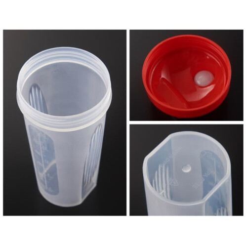 Σέικερ για σάλτσα σαλάτας - 600ml - Κόκκινο - Αφαιρούμενο μίξερ - Για σάλτσα και 2