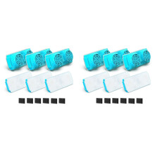 Kattenwaterfonteinfilter voor 108oz/3,2L Draadloze Kattenfontein Vervangende Filters voor Roestvrijstalen Huisdierfontein 24 Stuks
