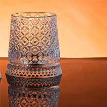 2 St. 285 Ml Snurrande Whiskyglas, Set Om 2, Roterande Gammaldags Genomskinliga Rocks-Glas för  & Bourbon