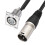6 Pack D Type XLR Cable , Pass Through Connector, D XLR Female to Male for Premium Stage Box, Patch Panel,Panel Mount 7