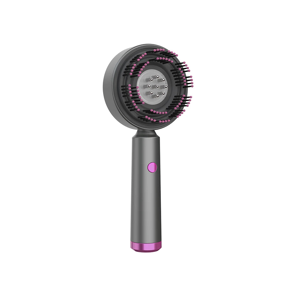 Stoyotu (Gray) Electric Vibration Massage Comb Portable Hair Follicle Comb Scalp Oil Liquid Applicator Head Massager Hair Growth Anti Loss Care