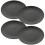 Set di stoviglie in melamina nera, 4 pezzi 5
