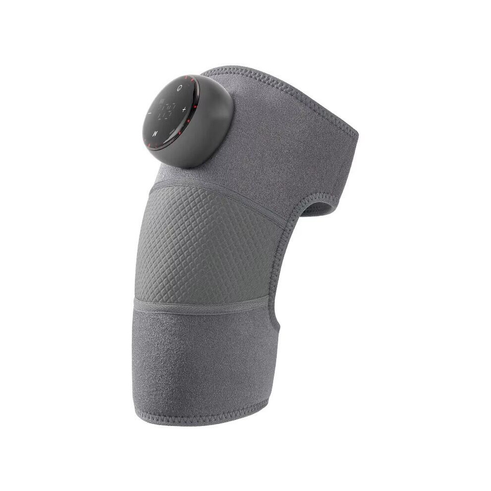 Stoyotu (Gray) Rechargeable Heated Knee Massager Adjustable 3D Fully Heated Knee Pad With Heating Mode And Adjustable Vibration