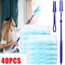 40set Flash Dust Magnet Fluffy Duster Refills KIT with Short Long Handle Refills