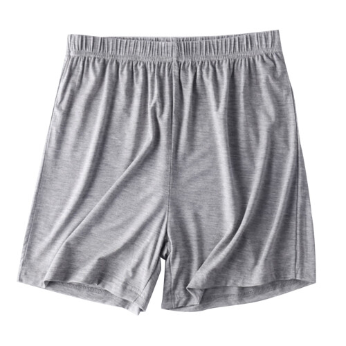 Damshorts med bomull, resår i midjan, grå, plusstorlek