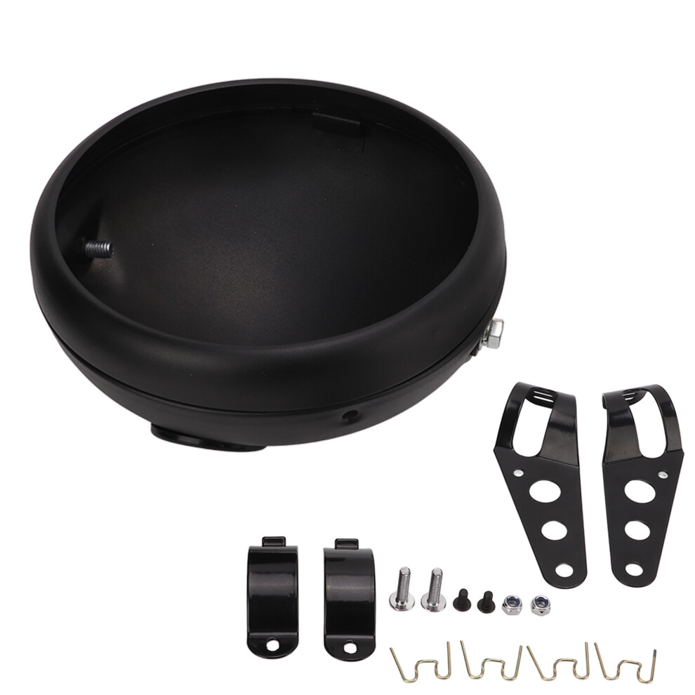 Universal 7In Headlight Housing For 38-51Mm Forks 7293282156333