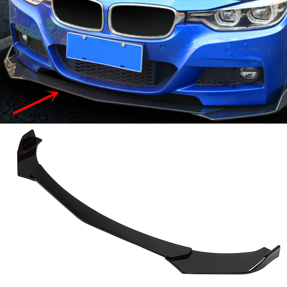 Glossy Front Bumper Lip Spoiler Kit Black 7293282156623