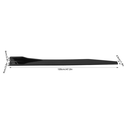 Premium PP Side Skirt Diffuser Glossy Black 2pcs