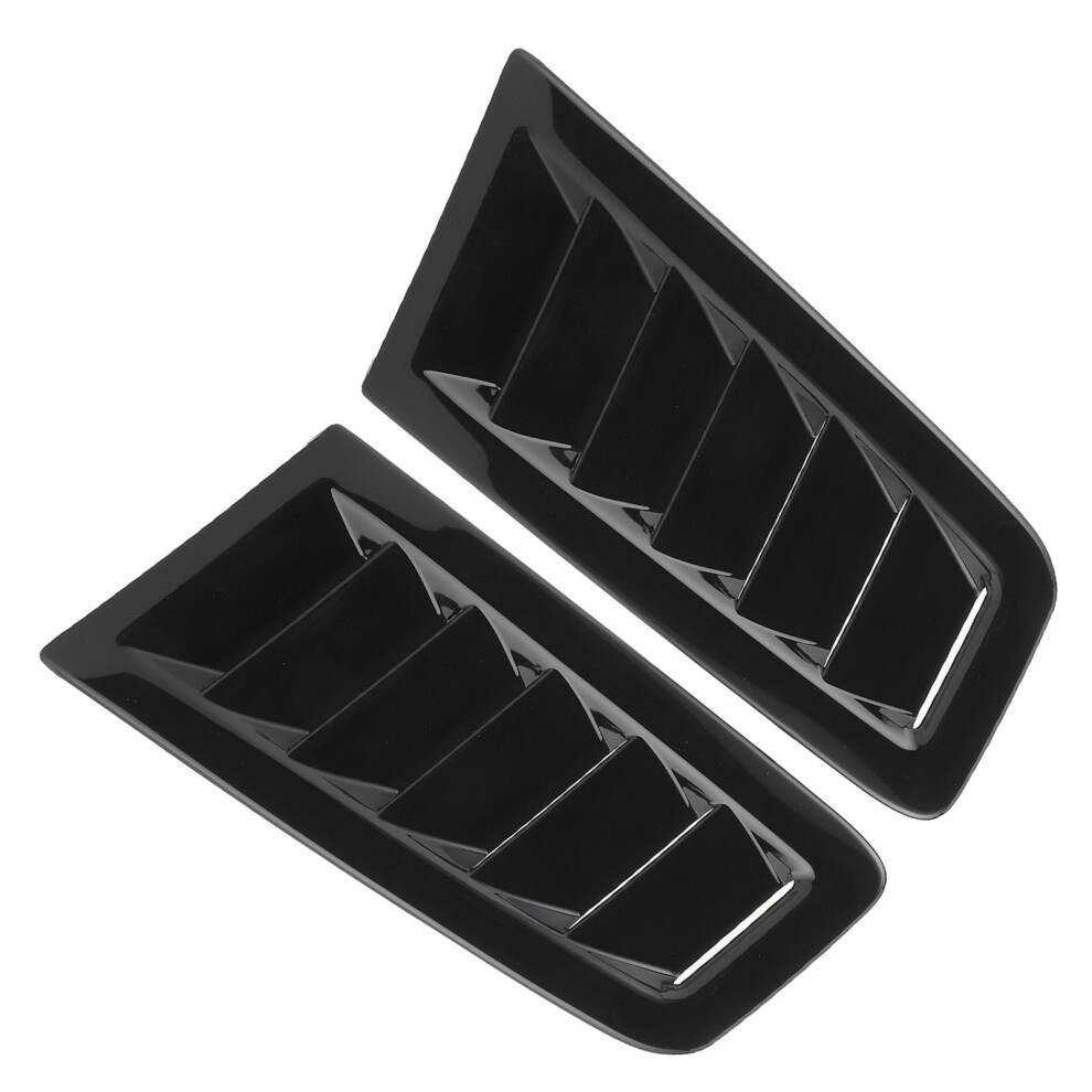 2Pcs Universal Bonnet Vents Abs Gloss Black 7293282156739