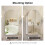 42x68 Arched Bathroom Mirror Cabinet,Metal Framed 7