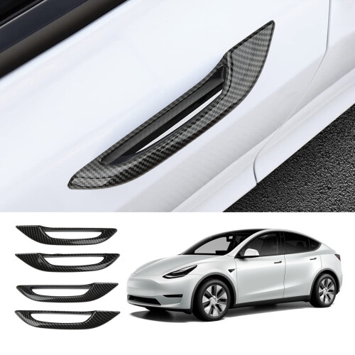 4pcs Tesla Model 3 Y Handle Protectors Carbon