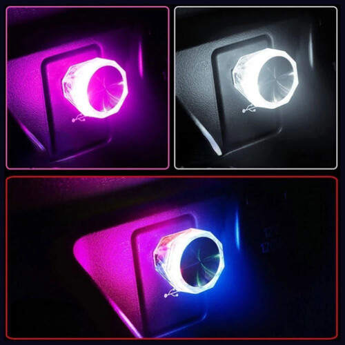 Mini LED USB-sfeerverlichting voor in de auto, blauw 1