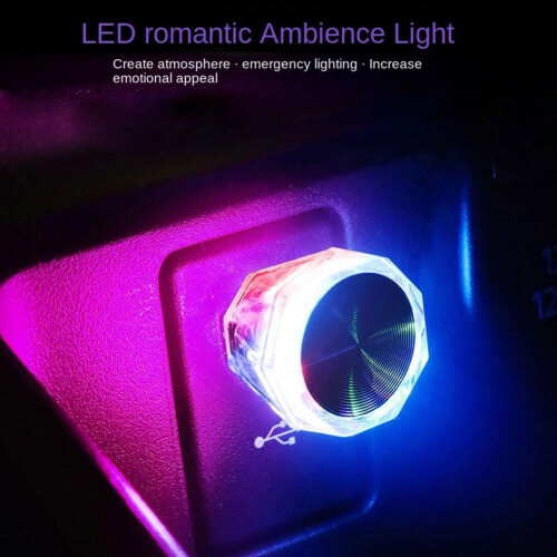 Mini LED USB-sfeerverlichting voor in de auto, blauw 2