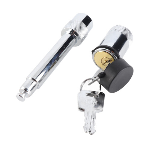 Chrome Plated Trailer Hitch Lock 5/8in 2