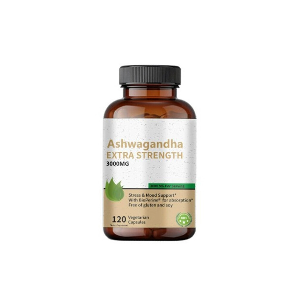 (2PCS) 3000MG Ashwagandha 120 Capsules - Stress Wellness Supplement