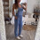 Macacão jeans feminino, peça única, calça comprida. 4