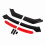 6x Front Bumper Splitter Glossy Black Red 8
