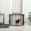 Puerta para perros plegable y ajustable con cierre automático, 3 paneles, 202,5 x 76 cm. 2