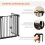 Puerta para perros plegable y ajustable con cierre automático, 3 paneles, 202,5 x 76 cm. 4