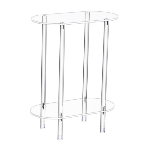 Acrylic Small Two-Tier Modern Nightstand 2