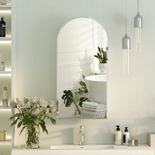 40x80 Arched Beveled Edge Bathroom Mirror Cabinets