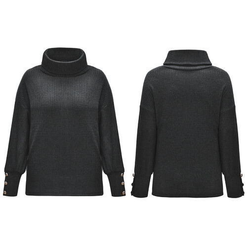 Oversize-Rollkragenpullover für Damen, Winter 2