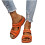 Orangefarbene Damen-Keilsandalen, Größe 38 4