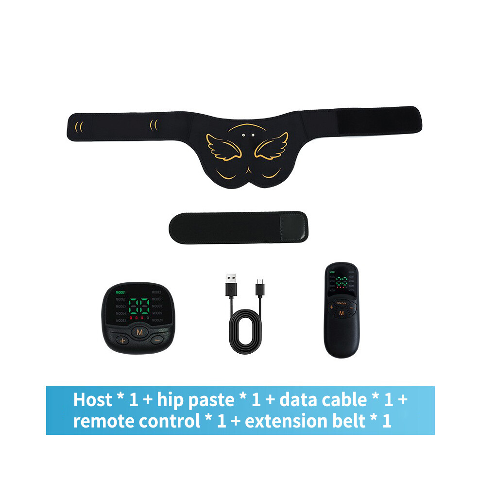 Stoyotu (Black) Electric Ems Hips Trainer Butt Muscle Stimulator Buttocks Toner Lifting Body Shaping Slim Weight Loss Fat Burn Fitness Equipment