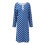 Camicia da notte da donna retrò a pois, maniche lunghe, con bottoni 1