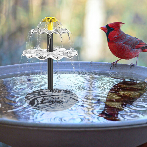 Living And Home 4W Solar Fountain Pump with Adjustable Solar Panel & 6 Nozzles