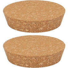 2 Pcs Large Cork Stoppers 3.9 to 4.5 Inch Wooden Bottle Lids Tapered Plugs for Wine Bottles and Canning Jars
