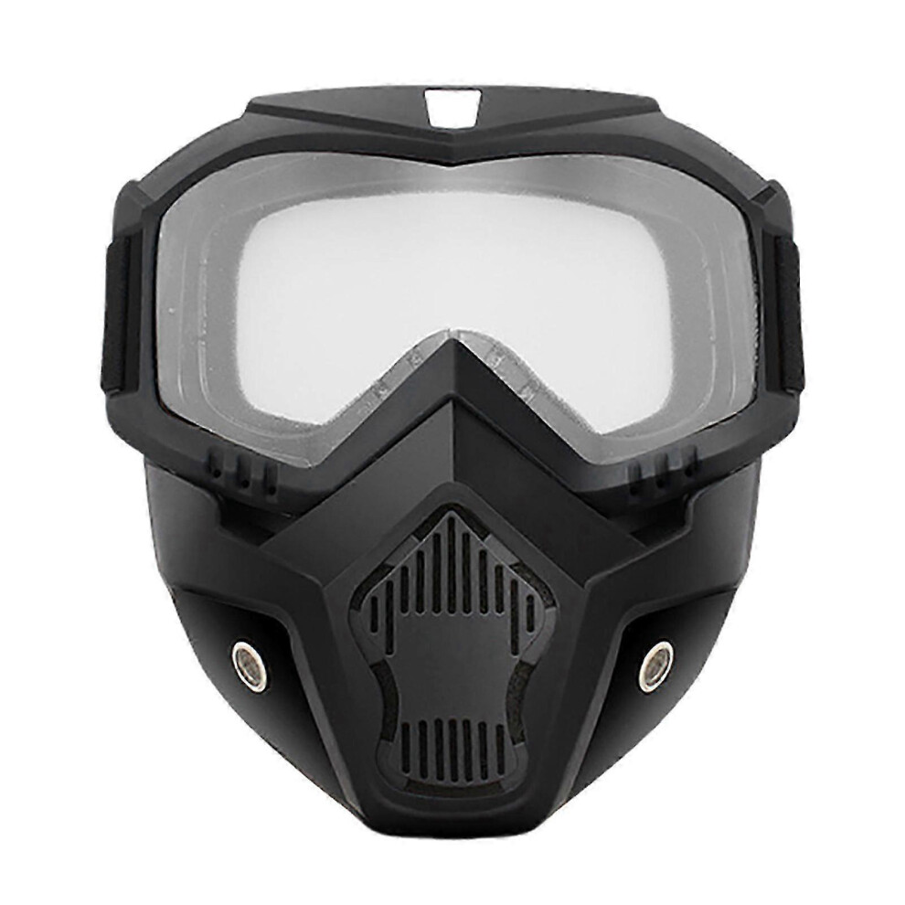 Detachable Windproof Cycling Glasses, Anti-Fog Uv Protection Sport Goggles With Adjustable Strap, Dustproof Riding Mask 6485316052938