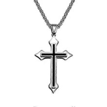 Schlichte Kreuzkette für Damen und Herren, minimalistische religiöse Anhängerkette, Schmuck für das tägliche Gebet