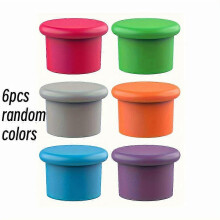 6-Pack Silicone Wine Stoppers, Reusable Bottle Sealers for Wine, Beer and Champagne, Universal Fit for Home and Restaura