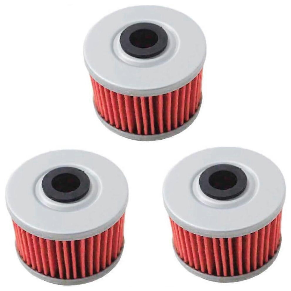 Pack Of 3 Oil Filters For Honda Trx350 Trx400 Ex Cb400 Atc250es Trx500 Rancher Foreman Replacement Hf113 Kn113 9172985186350