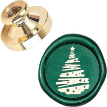 Christmas Tree Wax Seal Stamp Head, 25mm Vintage Replacement for Envelopes, Cards, Invitations, Weddings, Halloween