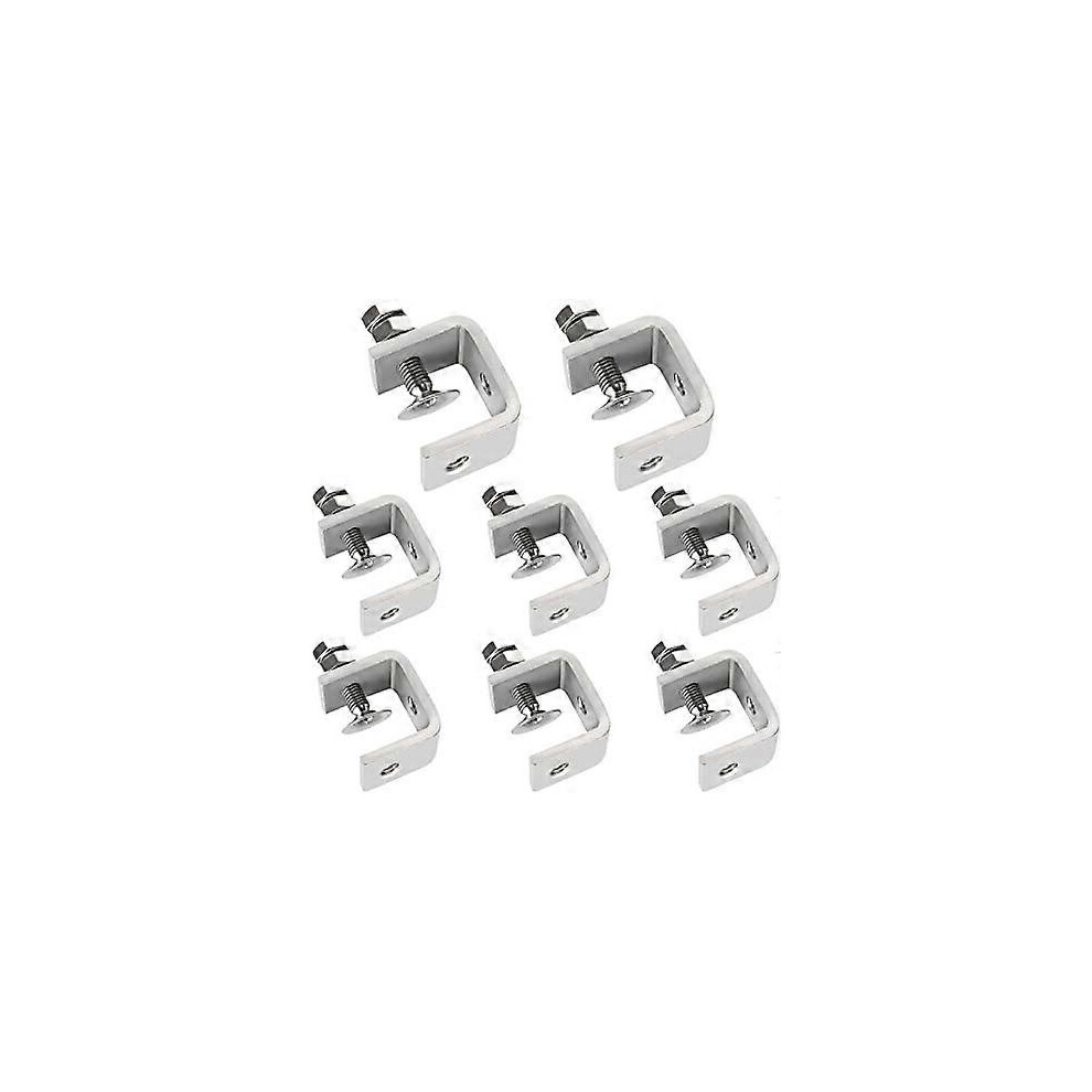 2 Pcs 304 Stainless Steel C Clamps, Heavy Duty Woodworking Clamps With Wide Jaw Opening 9172985186732