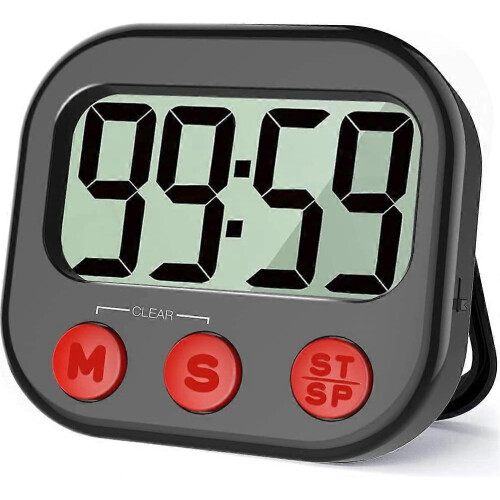 Kitchen Timer Digital Visual Timer Magnetic Clock Stopwatch Countdown Timer Large LCD Screen Big Digits for Kitchen Use