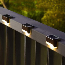 Aurinkokennovalot ulkokäyttöön, 16 kpl, vedenpitävät LED-askelvalot portaisiin, aitoihin, patioille ja poluille, lämmin valkoinen, kor
