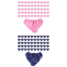 Paquete de 100 bragas desechables con cintura elástica, ropa interior rosa suave para spa, viajes y uso diario.