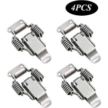 Ensemble de 4 loquets de porte à ressort et à levier en acier inoxydable