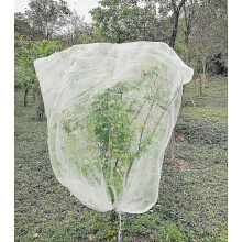 Filet de protection pour arbres fruitiers 1,8 m x 1,8 m, filet anti-insectes Ă mailles fines avec cordon de serrage pour la protection