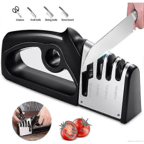4 In 1 Kitchen Knife and Scissor Sharpener, Professional Handheld Sharpening Tool for Home Use 1