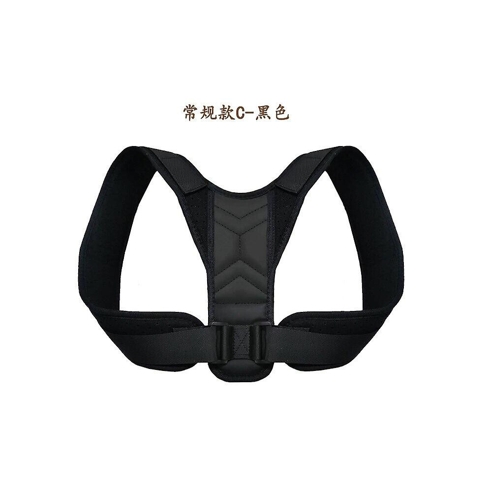 Back Clavicle Orthotic Band for Men and Women, Anti Humpback Posture Corrector, Back Support for Sitting Posture, Black