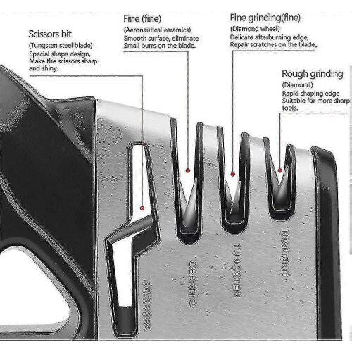 4 In 1 Kitchen Knife and Scissor Sharpener, Professional Handheld Sharpening Tool for Home Use 2