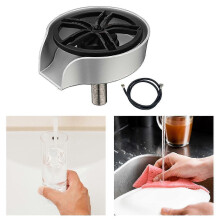 Rince-verres automatique pour verres, tasses et bouteilles, montage sur robinet, idéal pour la cuisine, le bar et les pâtisseries.