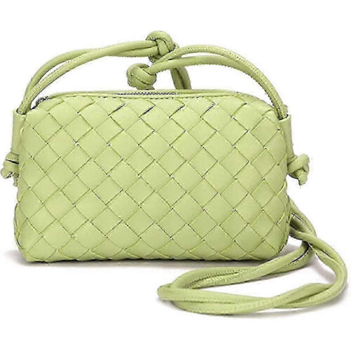 Μικρή υφασμένη τσάντα crossbody για γυναίκες, τσάντα κινητού τηλεφώνου από δέρμα