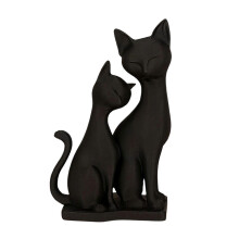 Figurine de chat imprimée en 3D, sculpture de couple entrelacé, statue de chat noir moderne pour la décoration intérieure, salon