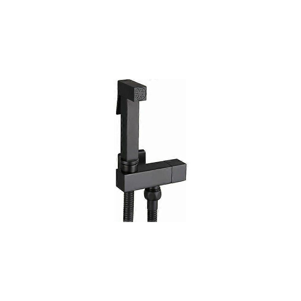 Toilet Flush Kit Black Stainless Steel Handheld And Wall Mounted Bidet Sprayer Set For Personal Hygiene G1/2 Connection 9172985636572